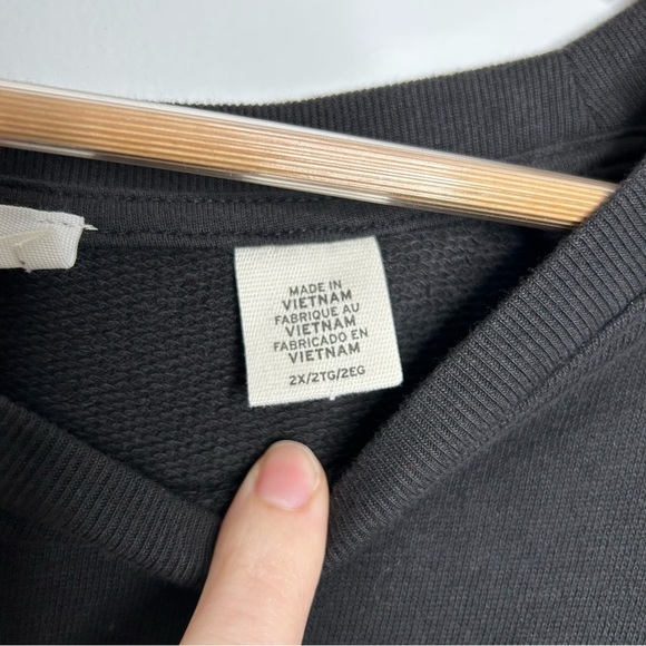 Levi's Relaxed Graphic Crewneck Rainbow Sweatshirt Black Retro Y2K Women’s XXL - Picture 8 of 8